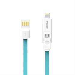 Кабель Micro USB + Lightning Rock Combo 100cм - фото 10458