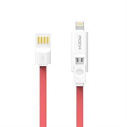 Кабель Micro USB + Lightning Rock Combo 100cм - фото 10460