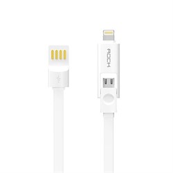 Кабель Micro USB + Lightning Rock Combo 100cм - фото 10461