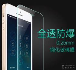 Защитное стекло Hoco Ghost series Transparent Glass filmset 0.25mm для iPhone SE/5/5S - фото 12133