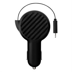 Автомобильное зарядное устройство Ozaki O!tool для Apple iPod, iPhone, iPad с кабелем Lightning (OT282CBK) - фото 12404