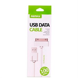 Кабель REMAX USB DATA 30pin для iPhone 4/4S 1м  - фото 12638