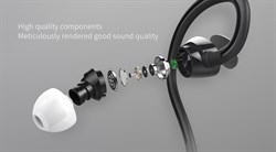 Наушники-вкладыши Rock Zircon Sport Stereo Earphone, гарнитура+управление (RAU0510) - фото 12799