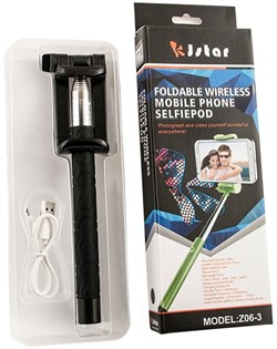 Монопод для селфи KJstar Z06-3 cо встроенной Bluetooth кнопкой - фото 14480