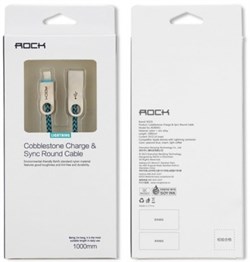 Кабель Rock Cobblestone Lightning-USB Round Cable 100 см  - фото 14533