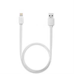 Кабель Rock Lightning-USB Safe Charge Speed Data Cable 32см лапша - фото 14535