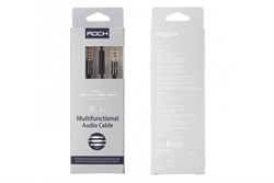 Кабель Rock AUX Multifuntional Audio Cable с пультом (RAU0513) - фото 14543
