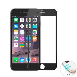 Защитное стекло Ainy Tempered Glass 3D для iPhone 6/6s на весь экран с закруглением (Цвет: Черный, толщина 0.33 мм) - фото 14903