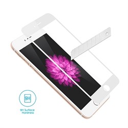 Защитное стекло Ainy Tempered Glass 3D для iPhone 6/6s на весь экран с закруглением (Цвет: Черный, толщина 0.33 мм) - фото 14906