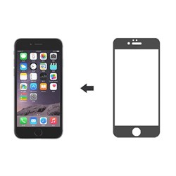 Защитное стекло Ainy Tempered Glass 3D для iPhone 6/6s на весь экран с закруглением (Цвет: Черный, толщина 0.33 мм) - фото 14907