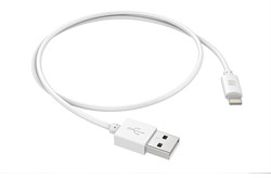Кабель Rock Usb-Lightning MFI Plastic Charge &amp; Sync Round Cable RCB0444 (Цвет: Белый) - фото 15140