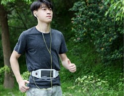 Сумка поясная для спорта Rock Universal Running Belt для смартфона (Цвет: Серый) - фото 15344