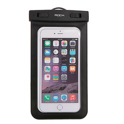 Влагозащищенный чехол Rock Waterproof Bag для смартфона универсальный (цвет: Черный) - фото 15563