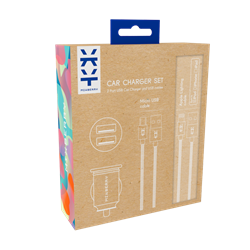 Автомобильный адаптер питания Mixberry 2.1A 2USB + 2 кабеля (Цвет: Чёрный) - фото 15768