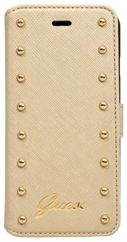 Чехол-книжка Guess для iPhone 6/6s plus Studded Booktype Cream (Цвет: Бежевый) - фото 15928