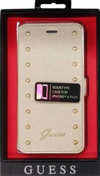 Чехол-книжка Guess для iPhone 6/6s plus Studded Booktype Cream (Цвет: Бежевый) - фото 15929