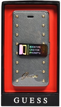 Чехол-книжка Guess для iPhone 6/6s plus Studded Booktype Silver (Цвет: Серый) - фото 15934