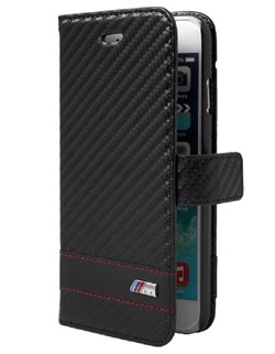 Чехол-книжка BMW для iPhone 6/6s plus M-collection Booktype Carbon Blk(Цвет: Чёрный) - фото 16069