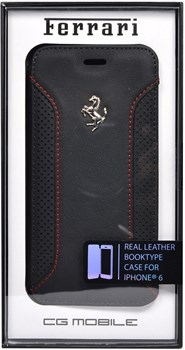 Чехол-книжка Ferrari для iPhone 6/6s F12 Booktype Black (Цвет: Чёрный) - фото 16108