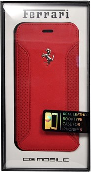 Чехол-книжка Ferrari для iPhone 6/6s F12 Booktype Red (Цвет: Красный) - фото 16117