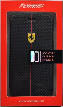 Чехол-книжка Ferrari для iPhone 6/6s Formula One Booktype Black (Цвет: Чёрный) - фото 16124