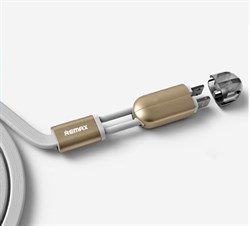 Кабель Remax USB - Lightning/MicroUSB Same Time 100 см. (Цвет: Чёрный) - фото 16194