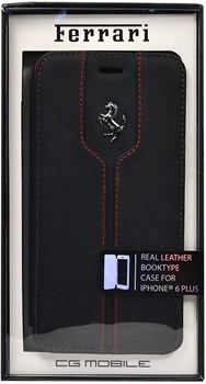 Чехол-книжка Ferrari для iPhone 6/6s plus Montecarlo Booktype Black (Цвет: Чёрный) - фото 16497