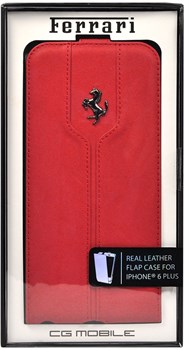 Чехол-флип Ferrari для iPhone 6/6s plus Montecarlo Flip Red (Цвет: Красный) - фото 16529