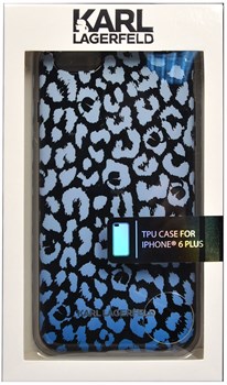 Чехол-накладка Karl Lagerfeld для iPhone 6/6s plus Camouflage Hard Blue (Цвет: Синий) - фото 16568