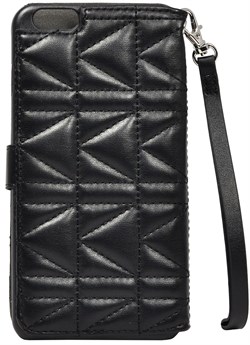 Чехол-книжка Karl Lagerfeld для iPhone 6/6s plus Kuilted Booktype Black (Цвет: Чёрный) - фото 16583
