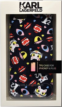 Чехол-накладка Karl Lagerfeld для iPhone 6/6s plus Monster Choupette Hard Blue pt (Цвет: Синий) - фото 16606