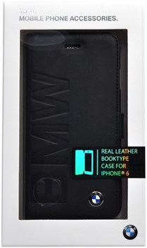 Чехол-книжка BMW для iPhone 6/6s Logo Signature Booktype Black (Цвет: Чёрный) - фото 16633