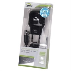 Адаптер сетевой Isitec + кабель microUSB 2A (Цвет: Чёрный) - фото 16803