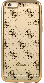 Чехол Guess для iPhone 6S 4G TRANSPARENT Hard TPU Gold (Цвет: Золотой) - фото 17019