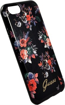 Чехол-накладка Guess для iPhone 6/6S BLOSSOM Hard TPU Black (Цвет: Чёрный) - фото 17038