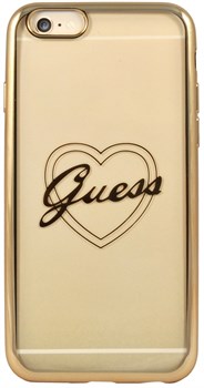 Чехол-накладка Guess для iPhone 6/6S SIGNATURE HEART Hard TPU Gold (Цвет: Золотой) - фото 17061