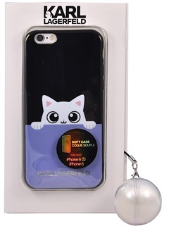 Чехол-накладка Lagerfeld для iPhone 6/6S K-Peek A Boo Hard TPU Blue/Black (Цвет: Голубой/Чёрный) - фото 17097