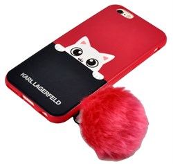 Чехол-накладка Lagerfeld для iPhone 6/6S K-Peek A Boo Hard TPU Navy/Pink (Цвет: Синий/Розовый) - фото 17102