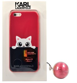 Чехол-накладка Lagerfeld для iPhone 6/6S K-Peek A Boo Hard TPU Navy/Pink (Цвет: Синий/Розовый) - фото 17104