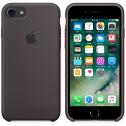 Оригинальный силиконовый чехол-накладка Apple для iPhone 7/8, цвет «тёмное какао»  (MMX22ZM/A) - фото 17328
