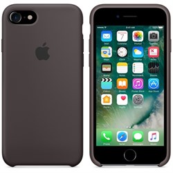 Оригинальный силиконовый чехол-накладка Apple для iPhone 7/8, цвет «тёмное какао»  (MMX22ZM/A) - фото 17330