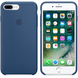 Оригинальный силиконовый чехол-накладка Apple для iPhone 7 Plus/8 Plus, цвет «глубокий-синий»  (MMQX2ZM/A) - фото 17385