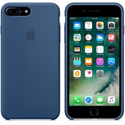 Оригинальный силиконовый чехол-накладка Apple для iPhone 7 Plus/8 Plus, цвет «глубокий-синий»  (MMQX2ZM/A) - фото 17387