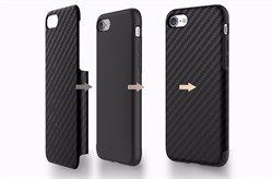 Чехол-накладка Rock Origin Series (Textured) карбон для iPhone 7/8 (Цвет: Чёрный) - фото 17575