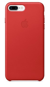 Оригинальный кожаный чехол-накладка Apple для iPhone 7 Plus/8 Plus, цвет «(PRODUCT)RED» (MMYK2ZM/A) - фото 17807