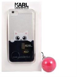 Чехол-накладка Lagerfeld iPhone 7/8 K-Peek A Boo Hard Transparent TPU Pink, цвет «розовый» (KLHCP7TRGPABPI) - фото 18064