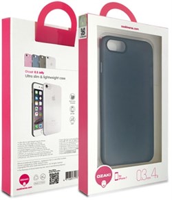 Чехол-накладка Ozaki O!coat 0.3 Jelly для iPhone 7/8  «Цвет:  темно-синий» (OC735DB) - фото 18413
