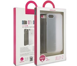 Набор из двух чехлов-накладок Ozaki 0.3 Jelly для iPhone 7/8 «Цвет:  Прозрачный и черный» (OC720CK) - фото 18422