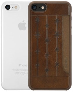Набор из двух чехлов-накладок Ozaki Jelly и Ozaki Pocket для iPhone 7/8  «Цвет: Jelly прозрачный/Pocket коричневый» (OC722BC) - фото 18436