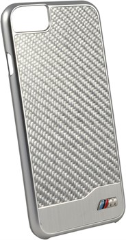 Чехол-накладка BMW для iPhone 7/8 M-Collection Aluminium&Carbon Hard Silver, цвет «серебряный» (BMHCP7MDCS) - фото 18532